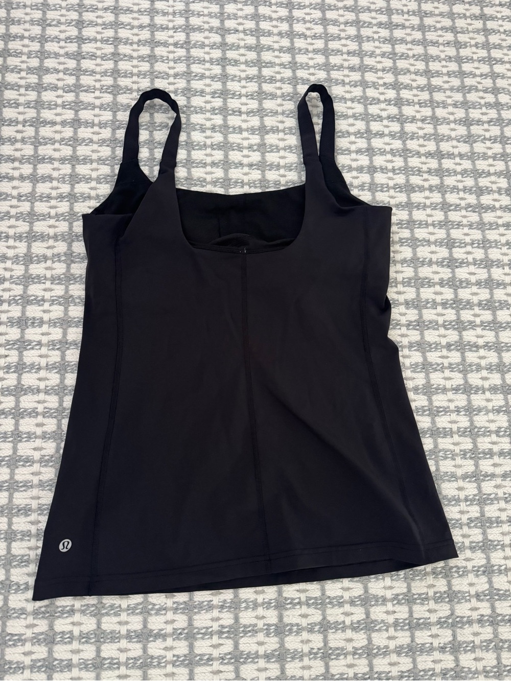lululemon athletica Black Scoop Neck Supportive Strappy Tank